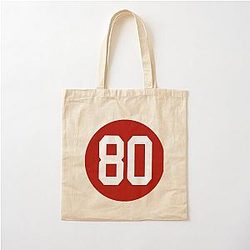 Jerry Rice Number 80 Jersey San Francisco 49ers Inspired Cotton Tote Bag
