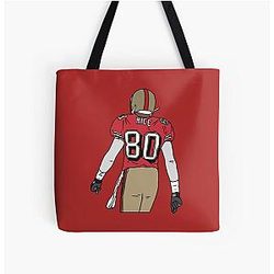 Jerry Rice Back to Print Tote Bag