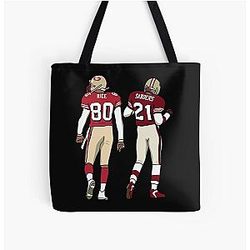 Deion Sanders Jerry Rice All Over Print Tote Bag