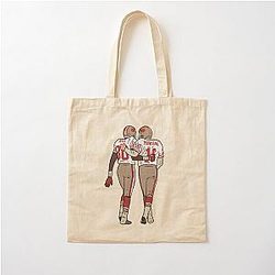 Jerry Rice and Joe Montana Cotton Tote Bag