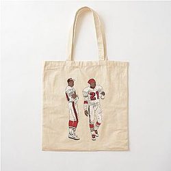 Deion Sanders and Jerry Rice Comic Vintage Cotton Tote Bag