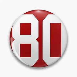 Jerry Rice Number 80 Jersey San Francisco 49ers Pin