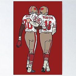 Jerry Rice and Joe Montana Poster