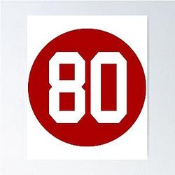 Jerry Rice Number 80 Jersey San Francisco 49ers Inspiried Poster