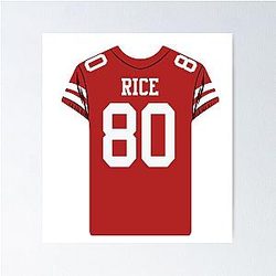 Jerry Rice Jersey Poster