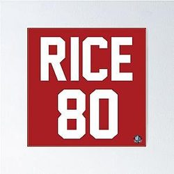 Jerry Rice Jersey Poster