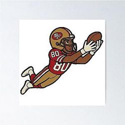Gridiron Greats: A Cartoon Tribute - Jerry Rice Poster