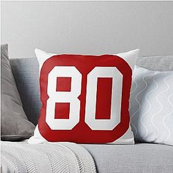 Jerry Rice Number 80 Jersey San Francisco 49ers Throw Pillow