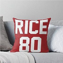Jerry Rice Jersey Throw Pillow