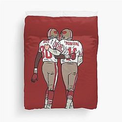 Jerry Rice Joe Montana Duvet Cover
