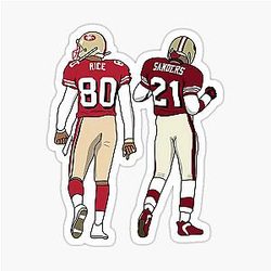 Deion Sanders Jerry Rice Sticker