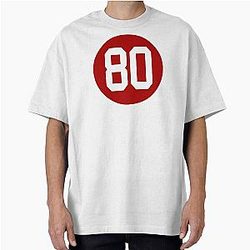 Jerry Rice Number 80 Jersey San Francisco 49ers Inspired Oversized T-Shirt