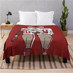 Jerry Rice and Joe Montana Throw Blanket