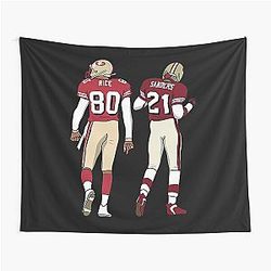 Deion Sanders Jerry Rice Tapestry