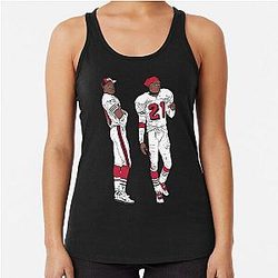 Deion Sanders Jerry Rice Comic Vintage Racerback Tank Top