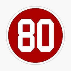 Jerry Rice #80 San Francisco 49ers Insprired Sticker