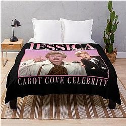 90s Retro Style Jessica Fletcher Throw Blanket