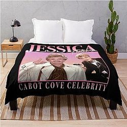 90's Retro Style Jessica Fletcher Throw Blanket