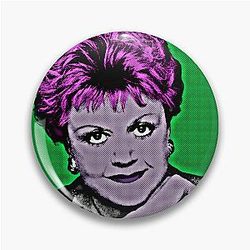 Jessica Fletcher in Pop Art Style Lithography Pin