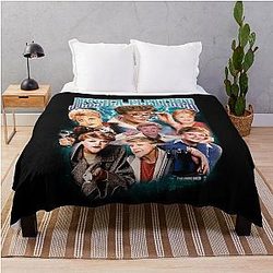 Bootleg 90's Retro Style Jessica Fletcher Rap T-Shirt Design Throw Blanket