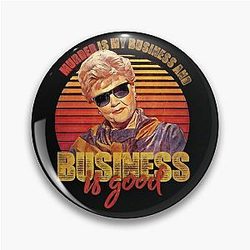 Vintage Jessica Fletcher Murder is My Business Gifts Pin