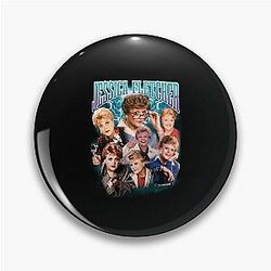 Bootleg 90's Retro Style Jessica Fletcher Rap T-Shirt Design Pin