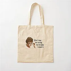 Jessica Fletcher T-shirt – Now, I May Be Wrong, But Frankly I Doubt It Cotton Tote Bag