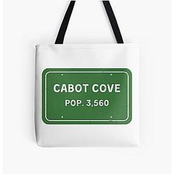 Murder She Wrote Cabot Cove Sign Jessica Fletcher Tote Bag