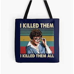 Vintage Jessica Fletcher I Killed Them All Murder She Wrote Tote Bag