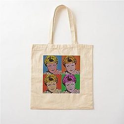 Jessica Fletcher in Pop Art Style Cotton Tote Bag