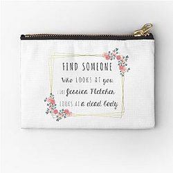 Find Someone - Jessica Fletcher & a Dead Body Zipper Pouch