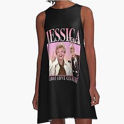 90's Retro Style Jessica Fletcher A-Line Dress