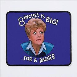 Jessica Fletcher thinks size matters Murder She Wrote Mousepad