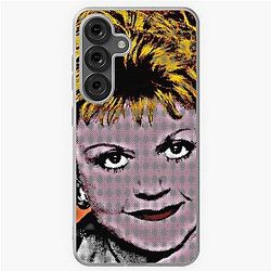 Jessica Fletcher in Pop Art Style Lithography Orange Background Samsung Galaxy Soft Case