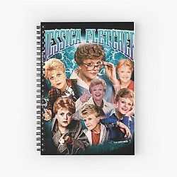 Bootleg 90's Retro Style Jessica Fletcher Rap Spiral Notebook T-Shirt Design
