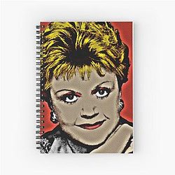 Jessica Fletcher in Pop Art Style Lithograph Spiral Notebook