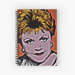 Jessica Fletcher in Pop Art Lithography Spiral Notebook with Orange Background