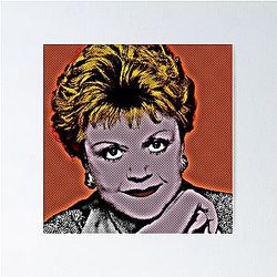 Jessica Fletcher in Pop Art Style Lithograph Poster