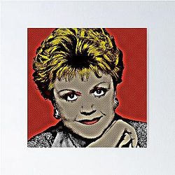 Jessica Fletcher in Pop Art Style Lithograph Poster