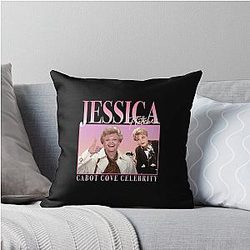 90's Retro Style Jessica Fletcher Throw Pillow