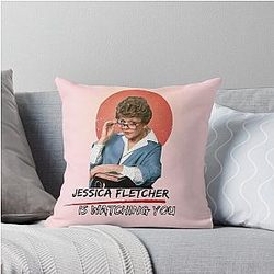 Jessica Fletcher is Watching You Throw Pillow