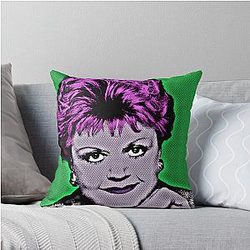 Jessica Fletcher in Pop Art Style Throw Pillow