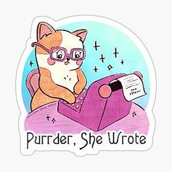 Murder She Wrote Cat Sticker