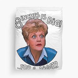 Jessica Fletcher thinks size matters Murder She Wrote Duvet Cover becomes 

Jessica Fletcher thinks size matters Murder She Wrote Duvet Cover becomes 

Jessica thinks size matters Murder She Wrote Duvet Cover