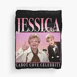 90's Retro Style Jessica Fletcher Duvet Cover