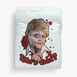 Murder She Wrote Jessica Fletcher - Whos Dead Duvet Cover