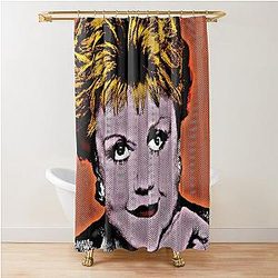Jessica Fletcher in Pop Art Style Lithography Shower Curtain