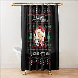 All I Want for Christmas Is Jessica Fletcher Shower Curtain