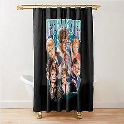 Bootleg 90s Retro Style Jessica Fletcher Rap T-Shirt Design Shower Curtain