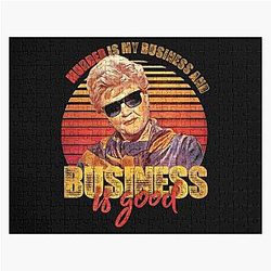 Vintage Jessica Fletcher Murder Is My Business Gifts Jigsaw Puzzle